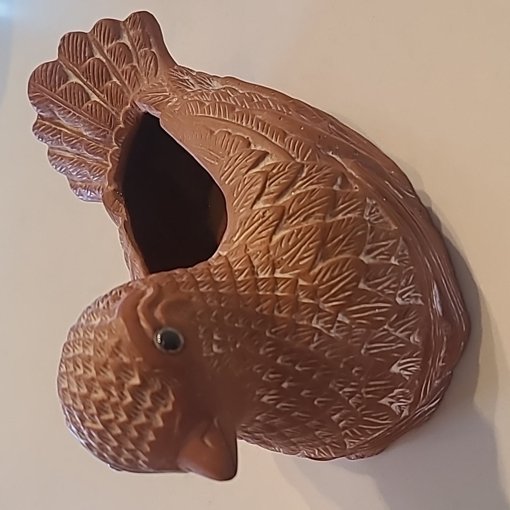 Vintage Clay Terracotta Bird Planter